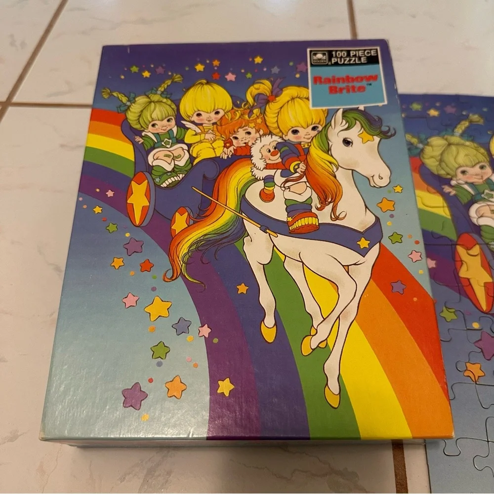 Vintage 1983 Rainbow Brite Colorful 100 piece Jigsaw Puzzle by Hallmark VGUVC